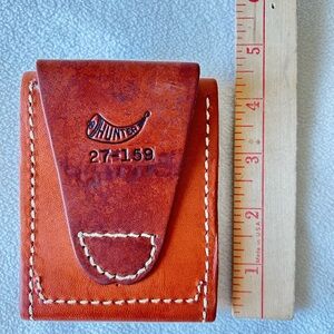 Vintage Hunter Tan Leather Card Holder